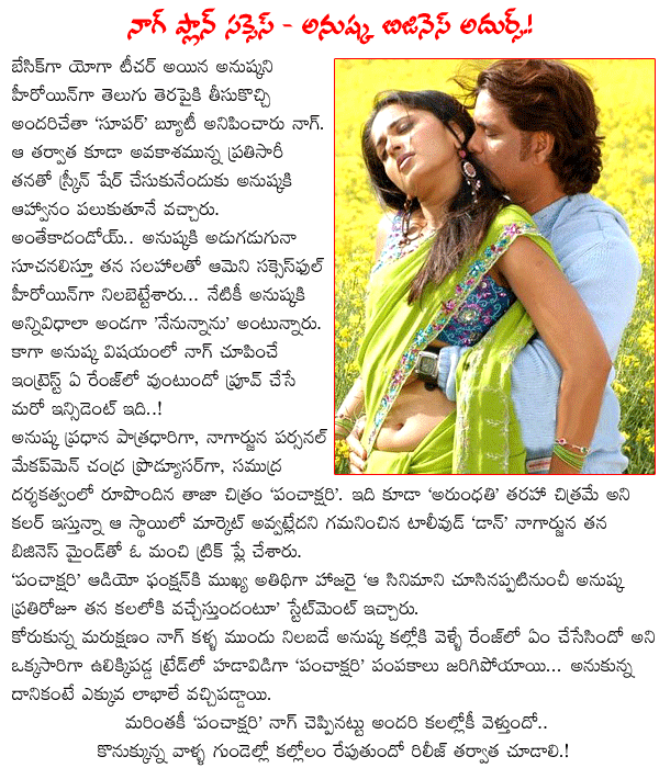 panchakshari news,anushka as panchakshari,akkineni nagarjuna,anushka  panchakshari news, anushka as panchakshari, akkineni nagarjuna, anushka